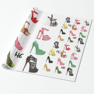 Papel de embrulho de calçado de aniversário da ado