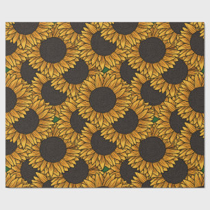 Papel de Embrulho de Campo de Girassóis