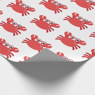 Papel de embrulho de caranguejo vermelho