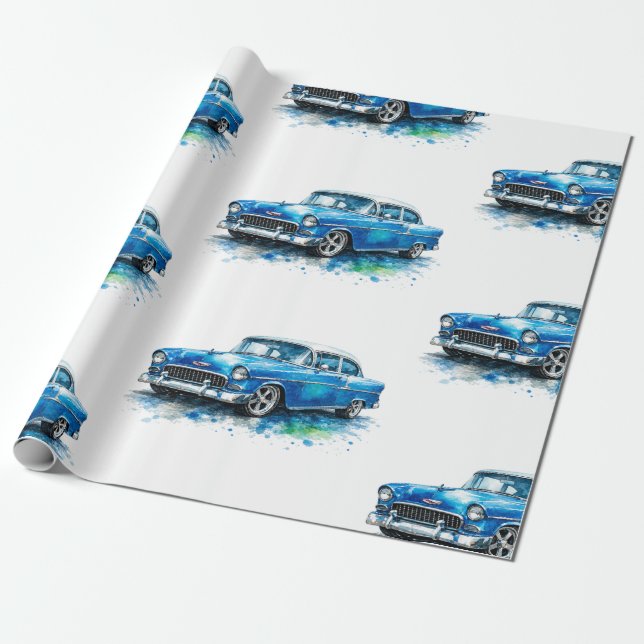 Papel de embrulho de carro muscular americano (Desenrolado)