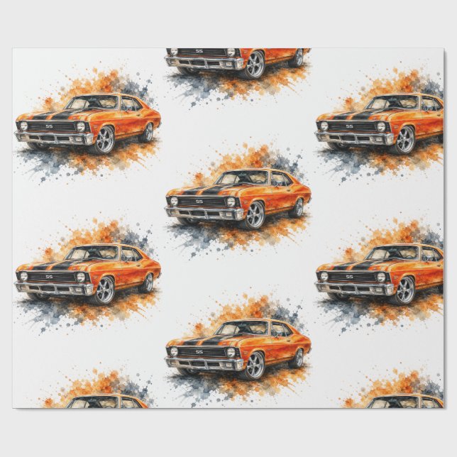Papel de embrulho de carro muscular americano (Aberto)