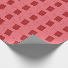 Papel de embrulho de cartão de amor