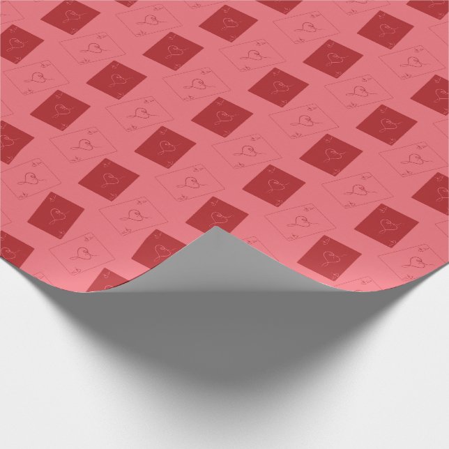Papel de embrulho de cartão de amor (Ponta)