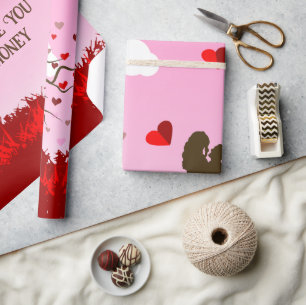 papel de embrulho de casal romântico