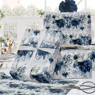 Papel de embrulho de casamento com peônias em casc