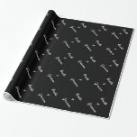 Papel de embrulho de casamento elegante para noiva<br><div class="desc">Papel de embrulho de casamento elegante para noiva e noivo. Cores de fundo e texto personalizáveis. Embalagem personalizada para casal recém-casados. Adicionar nomes personalizados.</div>