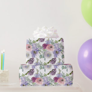 Papel de embrulho de casamento floral burgundy rox