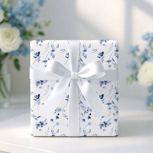 Papel de embrulho de casamento floral de arte fina