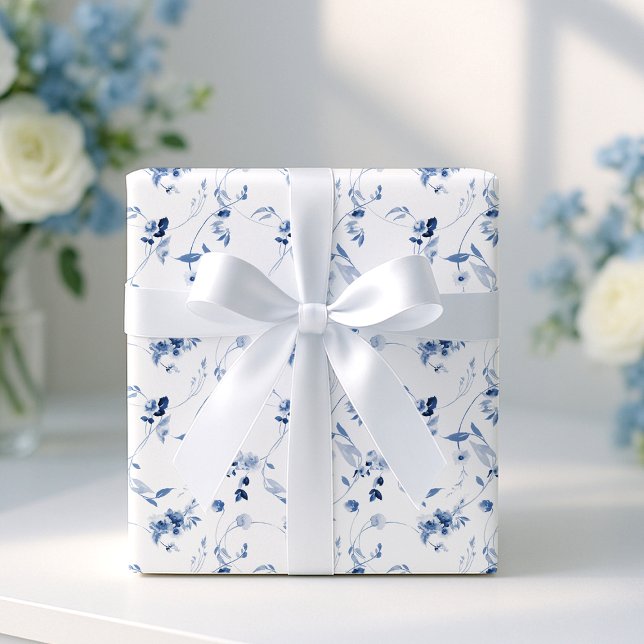 Papel de embrulho de casamento floral de arte fina (Criador carregado)