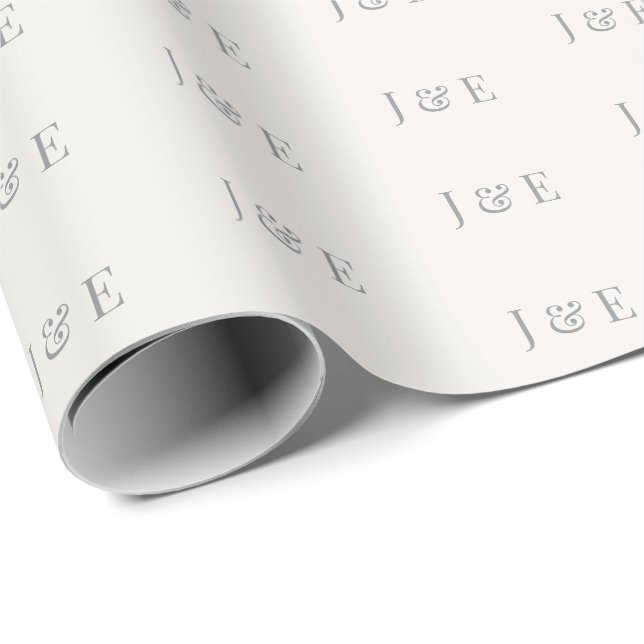 Papel de embrulho de casamento minimalista | Marfi (Ponta do rolo)