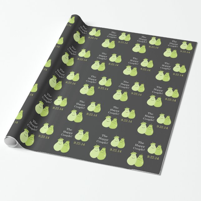 Papel de embrulho de casamento Pérola / Par Perfei (Desenrolado)