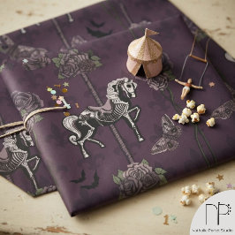 Papel de embrulho de cavalo de carrossel gótico ro