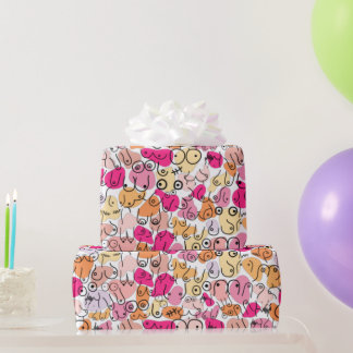 Papel de embrulho de chá de menina brilhante rosa