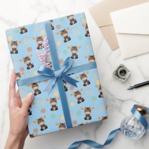 Papel de embrulho de chá para bebês e alfinetes