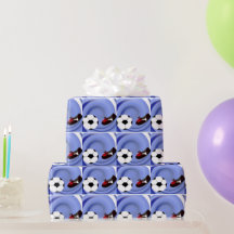 Papel de embrulho de chute inicial de futebol