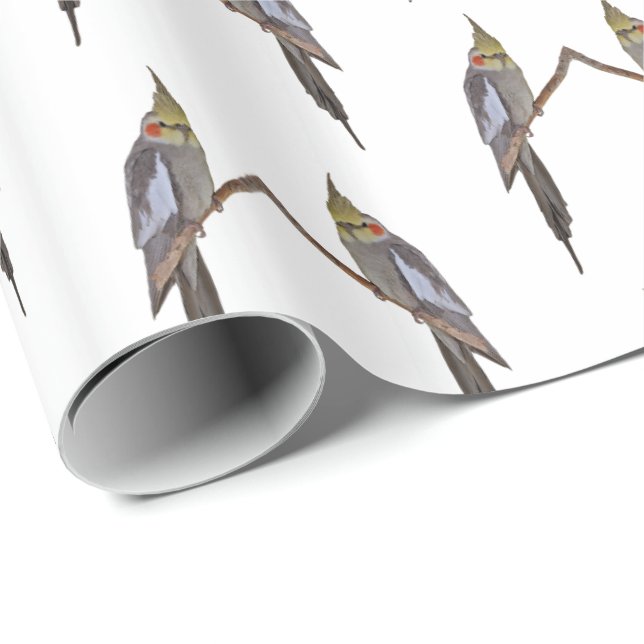Papel de embrulho de Cockatiel francês (Ponta do rolo)