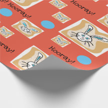 Papel de embrulho de coelho