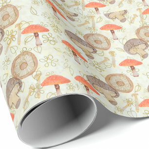 Papel de embrulho de cogumelo