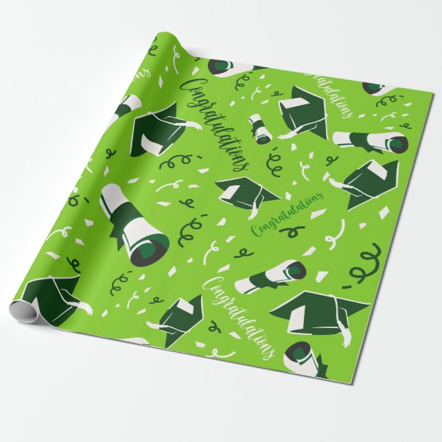 Papel de embrulho de congratulações de graduação (Desenrolado)