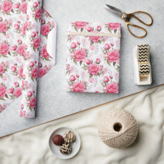 Papel de embrulho de cor rosa-rosa