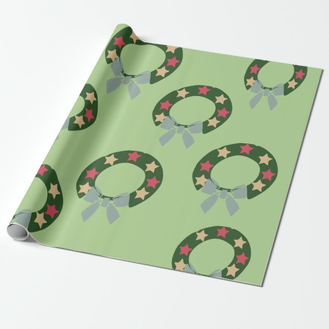 Papel de embrulho de coroa de Natal (Desenrolado)