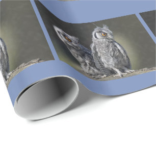 Papel de embrulho de corujas bebês