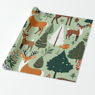 papel de embrulho de criaturas de natal