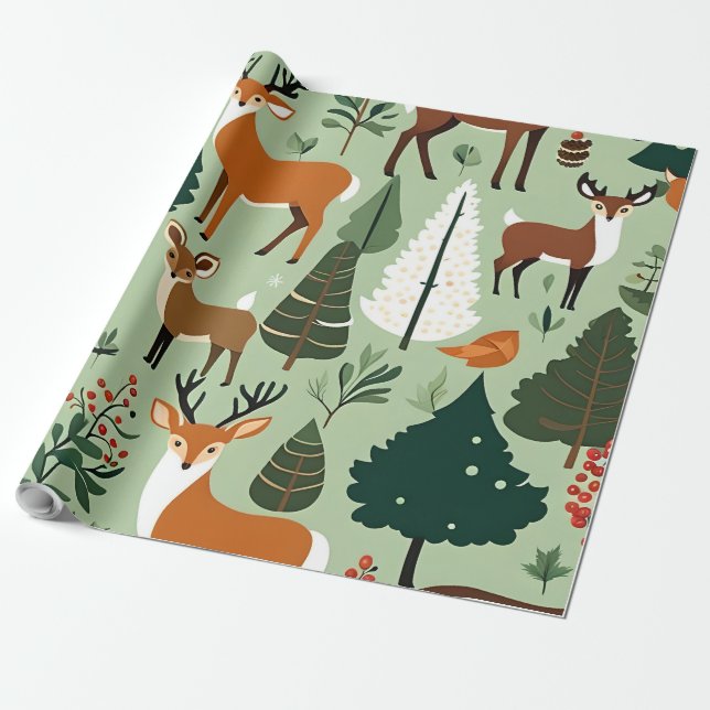 papel de embrulho de criaturas de natal (Desenrolado)