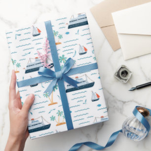 Papel de embrulho de cruzeiro, papel de presente d