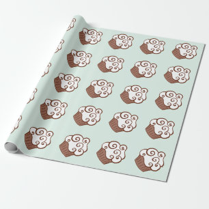 Papel de embrulho de Cupcake de Hortelã