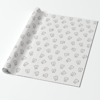 Papel de embrulho de dentes sorridentes fofos - pr