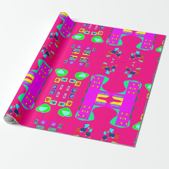 papel de embrulho de design de vários padrões, cor (Desenrolado)
