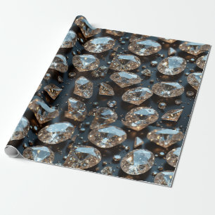 Papel de embrulho de diamante parece um luxo de di
