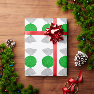 Papel de embrulho de doce verde e branco
