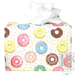 Papel de embrulho de Donuts