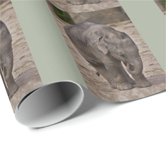 Papel de embrulho de elefante bebê