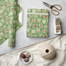 Papel de embrulho de enfeite de Natal caprichoso e