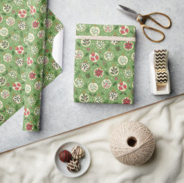 Papel de embrulho de enfeite de Natal caprichoso e