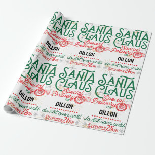 Papel de embrulho de entrega especial do Papai Noe