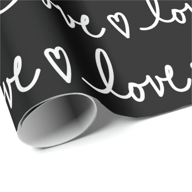 Papel de embrulho de escrita de amor do Dia dos Na (Ponta do rolo)