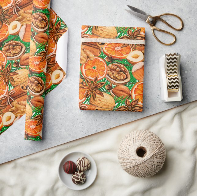 Papel de embrulho de especiarias de laranja de out (Artesanato)