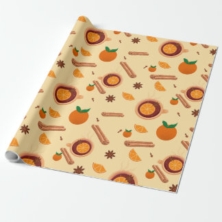Papel de embrulho de especiarias de laranja e cane