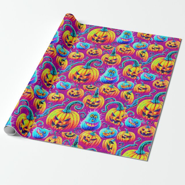 Papel de embrulho de fantasmas assustadores de Hal (Desenrolado)