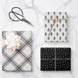 Papel de embrulho de férias da Modern Farmhouse