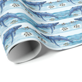 Papel de embrulho de férias da vida marinha do Ala