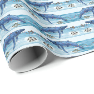 Papel de embrulho de férias da vida marinha do Ala