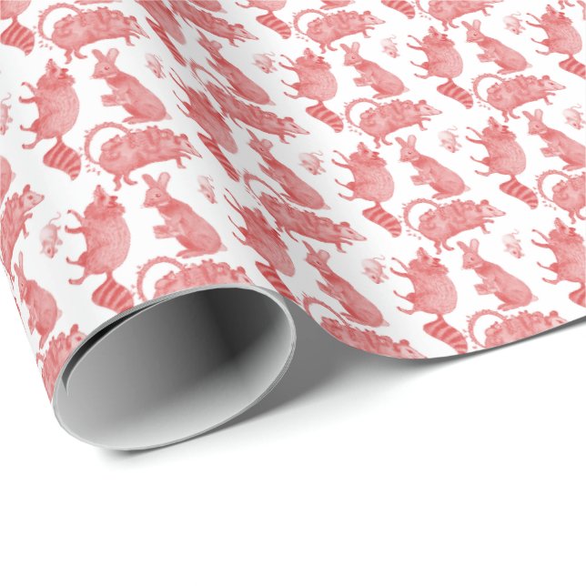 Papel de embrulho de férias de animais de quintal (Ponta do rolo)