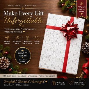 Papel de embrulho de floco de neve personalizado