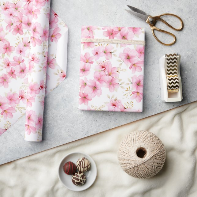 Papel de embrulho de flor de cerejeira (Artesanato)