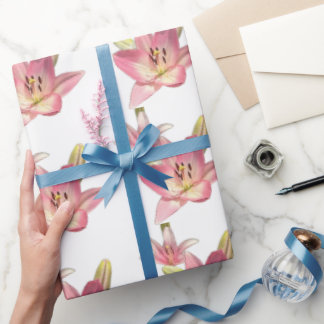 Papel de embrulho de flor de lírio tigre